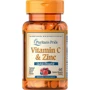 Puritan's Pride Quick Dissolve Vitamin C 60 mg with Zinc Mixed Berry-60 Tablets