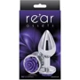 Анальная пробка Ns Novelties - Rose Buttplug M (серебристая с фиолетовым)