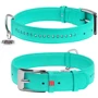 Ошейник WAUDOG Glamour со стразами 35 мм 46-60 см ментоловый с QR паспортом (388213)