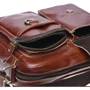 Чоловіча сумка через плече Borsa Leather коричнева (K16211-brow): Фактура матова, Гладка