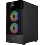 Корпус GAMDIAS Aura GC5 ARGB Black (4711514500646): Материал передней панели пластик и металл