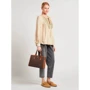 Женская сумка тоут Michael Kors CHANTAL MD SATCHEL темно-коричневая (30F2G7CS2B252): Фактура Гладкая, Матовая