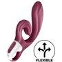 Вибратор-кролик Satisfyer Love Me Red, гибкий, отросток с тройным кончиком