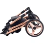 Універсальна коляска 2 в 1 Adamex Sierra Polar (Pink Gold) SR408 чорний - чорний шкіра (перфорація) фото 9