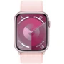 Apple Watch Series 9 45mm GPS Pink Aluminum Case with Light Pink Sport Loop (MR9J3) : Экран OLED LTPO (яркость до 2000 нит) с технологиями Retina / защитное стекло Ion-X повышенной прочности