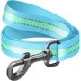 Поводок WAUDOG Nylon, светящийся 20 мм 122 см голубой (45742)