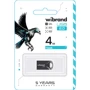 USB-флешка Wibrand 4GB Hawk USB 2.0 Black (WI2.0/HA4M1B): Стандарт USB USB 2.0