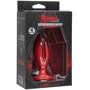 Силиконовая анальная пробка Doc Johnson Kink Lube Luge Premium Silicone Plug 4", 9х3,81 см, красный