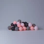 Гирлянда Cotton ball lights на 10 шаров 2,7м, Pink-Grey: Применение Для дома