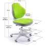 Дитяче крісло ErgoKids Mio Classic Green (арт.Y-405 KZ): Max висота сидіння, см 57