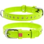 Ошейник WAUDOG Glamour с клеевыми стразами 15 мм 27-36 см салатовый (32775)