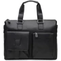 Мужская сумка мессенджер Borsa Leather черная (K18825-black): Пол Мужской