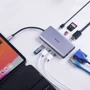 Адаптер iWALK Adapter USB-C to USB-C + 3xUSB + HDMI + RJ45 + VGA + SD Gray (ADH007): Додаткові роз'єми SD+TF Card, VGA, Ethernet, HDMI, USB OTG, USB-C