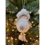 Украшение новогоднее Девочка, текстиль, 15 см, белый, 3842