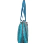 Жіноча сумка тоут Laskara блакитна (LK-20289-turquoise-snake): Застібка Блискавка
