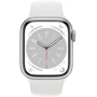 Apple Watch Series 8 45mm GPS Silver Aluminum Case with White Sport Band (MP6N3, MP6Q3) Approved Витринный образец: Причина уценки Активированы, витринный вариант, хорошее состояние, комплектация полная: коробка, зарядка, часы