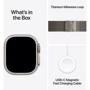 Apple Watch Ultra 3 GPS + Cellular 49mm Natural Titanium Case with Natural Titanium Milanese Loop - Medium (MEWY4)