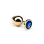 Анальная пробка CRYSTAL Gold Sapphire, M