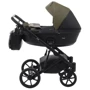 Универсальная коляска 2 в 1 Bair Kiwi кожа 100% BK-11/15 хаки - черный (625454)