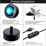 Проекционная светодиодная лампа Inspire Sunset RGB S2: Направленность света Регулируемый (поворотный) плафон