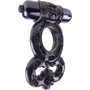 Эрекционное кольцо с вибрацией Infinity Super Ring Black, черный