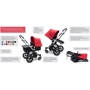 Универсальная коляска 2 в 1 Bugaboo Cameleon 3 Plus Black/ Red, черный с красным капюшоном на черной раме: Материал колес резина