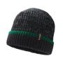 Мужская шапка DexShell Cuffed Beanie водонепроницаемая черная с зеленым L/XL 58-60 см (DH353GRNLXL)