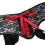 Трусы для страпона Sportsheets - Plus Grey & Black Lace Corsette Strap On