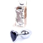 Анальная пробка Boss Series - Jewellery Silver Heart PLUG Black S (BS6400047)