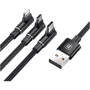 Кабель Baseus USB Cable to Lightning/microUSB/USB-C MVP Mobile Game 1.2m Black (CAMLT-WZ01): Тип USB Cable - Lightning/microUSB/USB-C