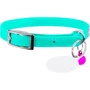 Ошейник WAUDOG GLAMOUR с резинкой клей стразами Цветочек для кошек Ш 9мм Дл 22-30см ментоловый (325513) фото 1