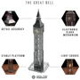 Колекційна модель-конструктор Metal Time The Great Bell Біг-Бен з годинником (MT077) фото 5