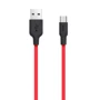 Кабель Hoco USB Cable to USB-C X21 2.4A 1m Black/Red