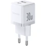 Зарядное устройство Baseus Wall Charger Palm USB-C+USB 30W White (P1011160A213-00)