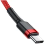 Кабель Baseus Cable USB-C to USB-C Cafule PD 2.0 60W 2m Red (CATKLF-H09) фото 3