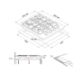 Варочная поверхность газовая Perfelli HGG 61124 BL: Количество конфорок 4