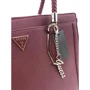 Женская сумка тоут GUESS бордовая (843061105310): Фактура Сафьяно, Матовая