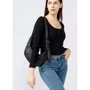 Женская сумка хобо Sambag HOBO S черная (53100001): Застежка Молния