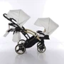 Универсальная коляска для двойни 2 в 1 Junama Diamond Individual Duo Slim 04, белый на золотой раме (JD-IN-DUOs-04): Количество блоков 2