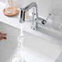 Смеситель для раковины Lefton Single-Hole Waterfall & Pull-Out Liftable Bathroom Faucet-BF2209 Chrome фото 12