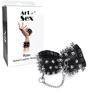 Наручники с шипами Art of Sex - Rose Spiked Leather Handcuffs