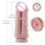 Двойной дилдо для секс-машин Hismith 8.5” Two Cocks One Hole Silicone Dildo