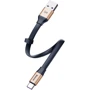 Кабель Baseus USB Cable to USB-C Simple HW Quick Charge 40W 23cm Gold/Blue (CATMBJ-BV3): Длина 0.23 м