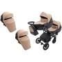 Коляска универсальная для двойни 2 в 1 Bair Kiwi Duo Eco BKD-18/15 капучино / черный (681041): Количество блоков 2