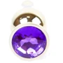 Анальная пробка с кристаллом BOSS of TOYS Boss Series - Jewellery Gold BUTT PLUG Purple, BS6400070