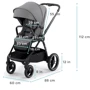 Універсальний візочок 2 в 1 Kinderkraft Nea Platinum Grey (KSNEA000GRY2000): Ширина шасі 60