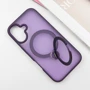 Чехол для iPhone Mobile Case Metal Buttons with MagSafe HQ Ring Purple for iPhone 16: Материалы поликарбонат и полиуретан
