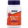 Now Foods Mega D-3 & MK-7, 60 Veg Capsules (NF0384)