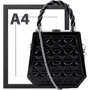 Женская сумка-сэтчел Valiria Fashion черная (ODA28433-2): Фактура Тиснение, Глянцевая