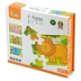 Набір дерев'яних пазлів Viga Toys Джунглі 4 в 1 48 ел (50068)